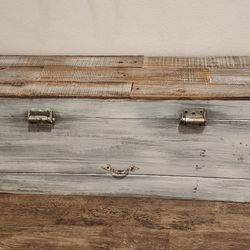 Antique Wood Storage Bench