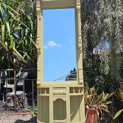 Antique 1860s Empire Period Tall Foyer Entryway Mirror