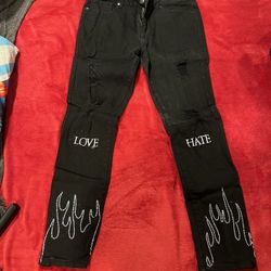 Jeans w/ rhinestone
