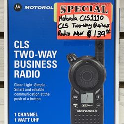 Motorola CLS1110 CLS Two-way Business Radio New 