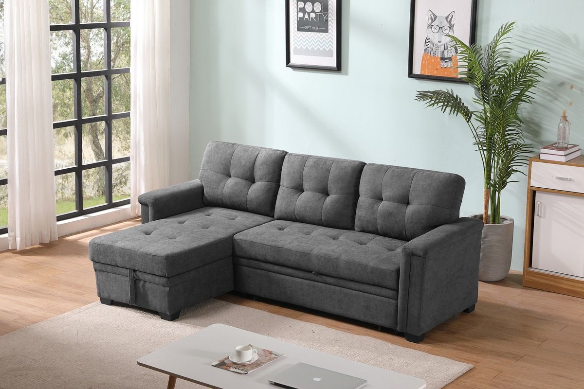 Brand New Sleeper Sectional Sofa with Storage / Sofa Cama Seccional con Almacenamiento Nuevo a Estrenar … Fast 🚚