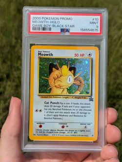 Pokemon Cards 2000 Meowth Holo Gameboy Promo #10 PSA 9 MINT
