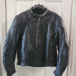 Men's Leather TEKNIC Motorcycle Jacket