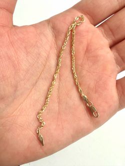 10K Real Gold Rope Bracelet