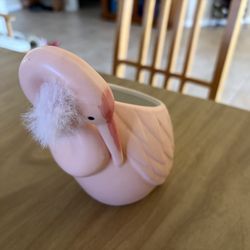 Ceramic “Flamingo” Planter Decor