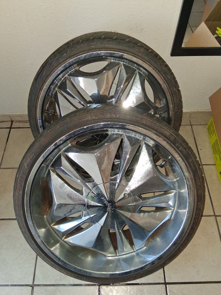 22" Tires With Rims $50