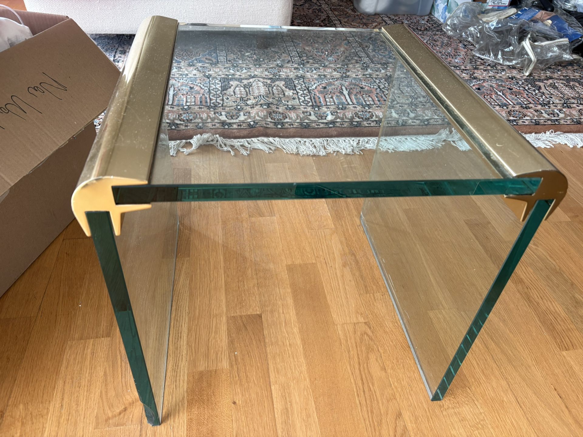 Small Glass End Table 