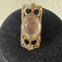 Women’s Gold & Rhinestone Fashion Jewelry Thumb  Ring, Size 5