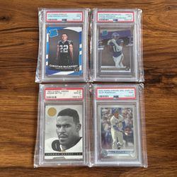 PSA graded sports card lot justin jefferson and more