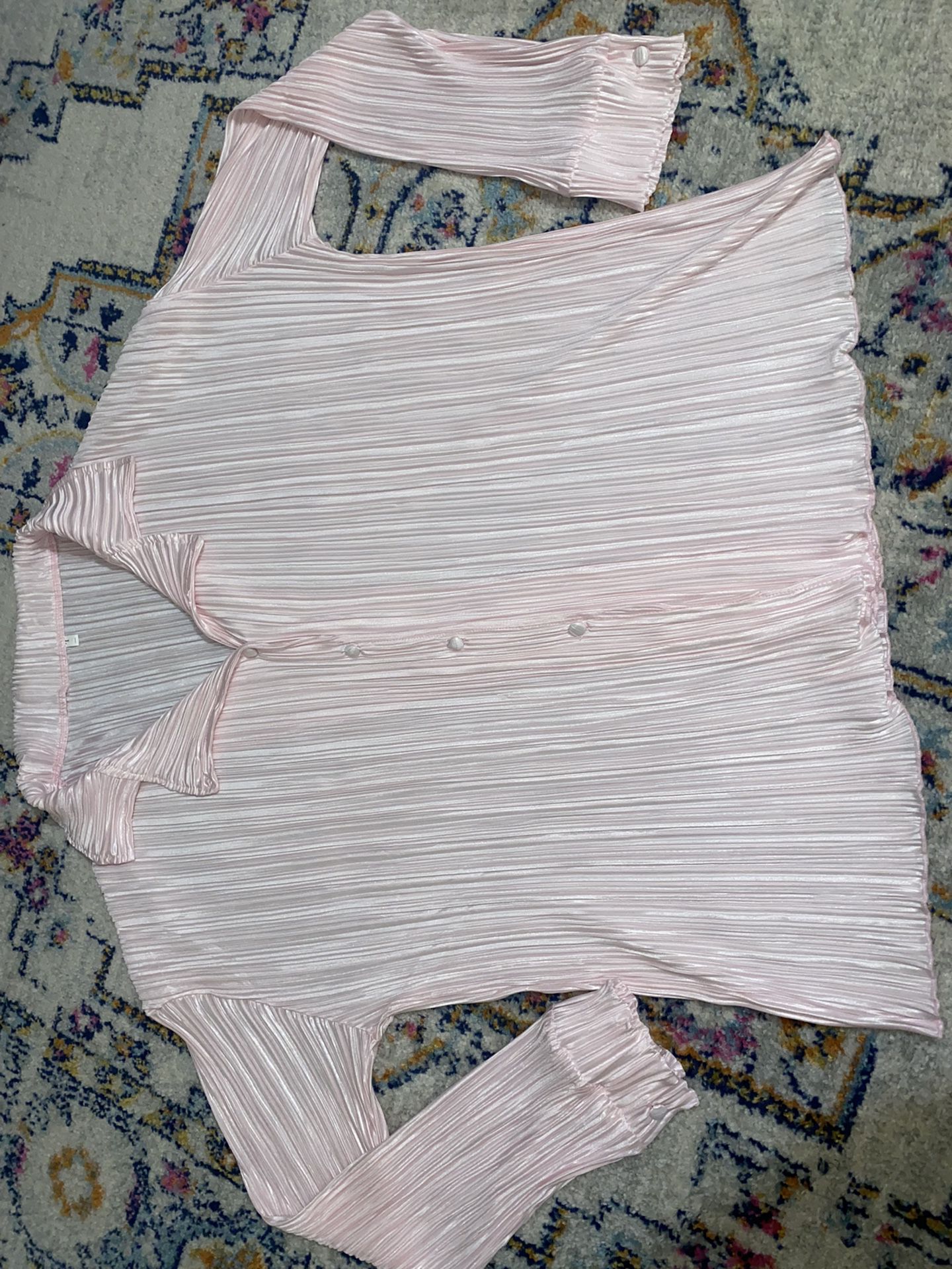 Baby pink two piece pant suit set