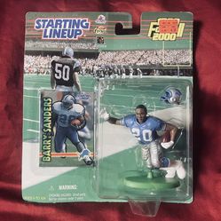 1999 Starting Lineup Figure BARRY SANDERS Detroit Lions Factory Sealed NM-MT