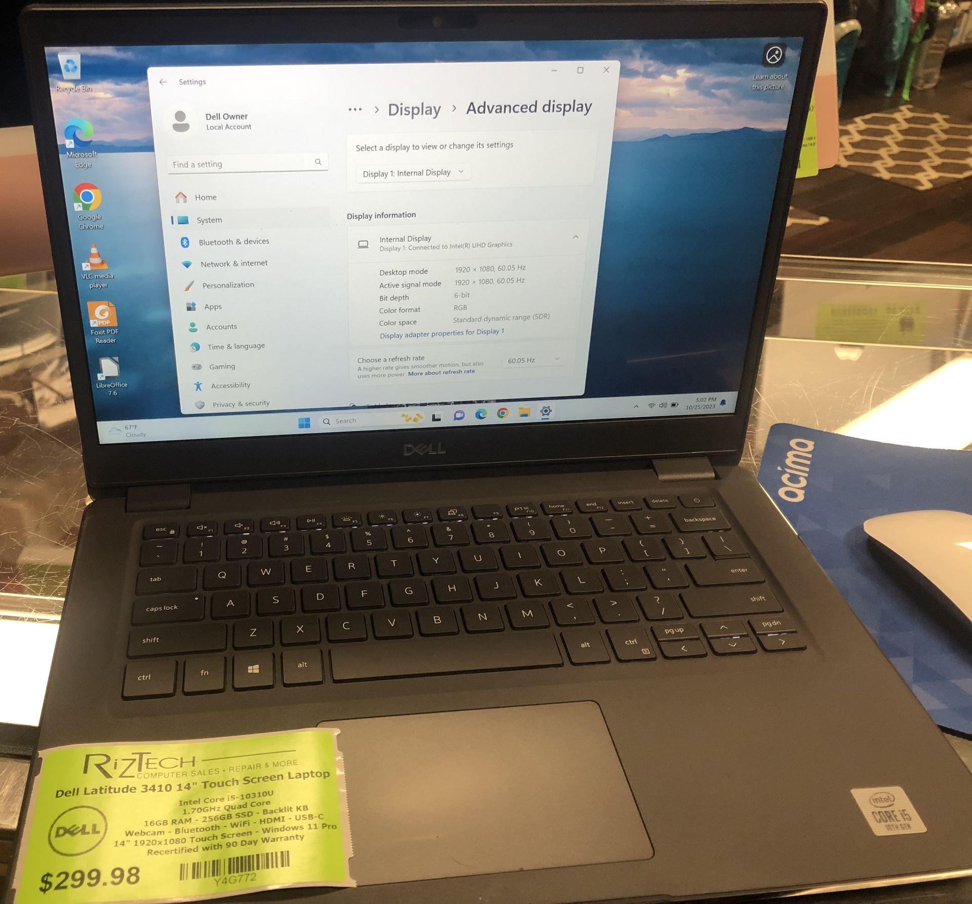 Dell Latitude 3410 14" Touch Screen Laptop