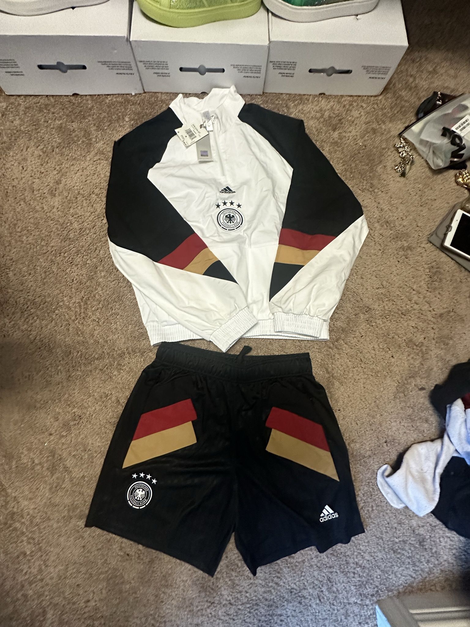 vena masa Ceder ADIDAS GERMANY TRACK SUIT Short Set BRAND NEW for Sale in Katy, TX - OfferUp
