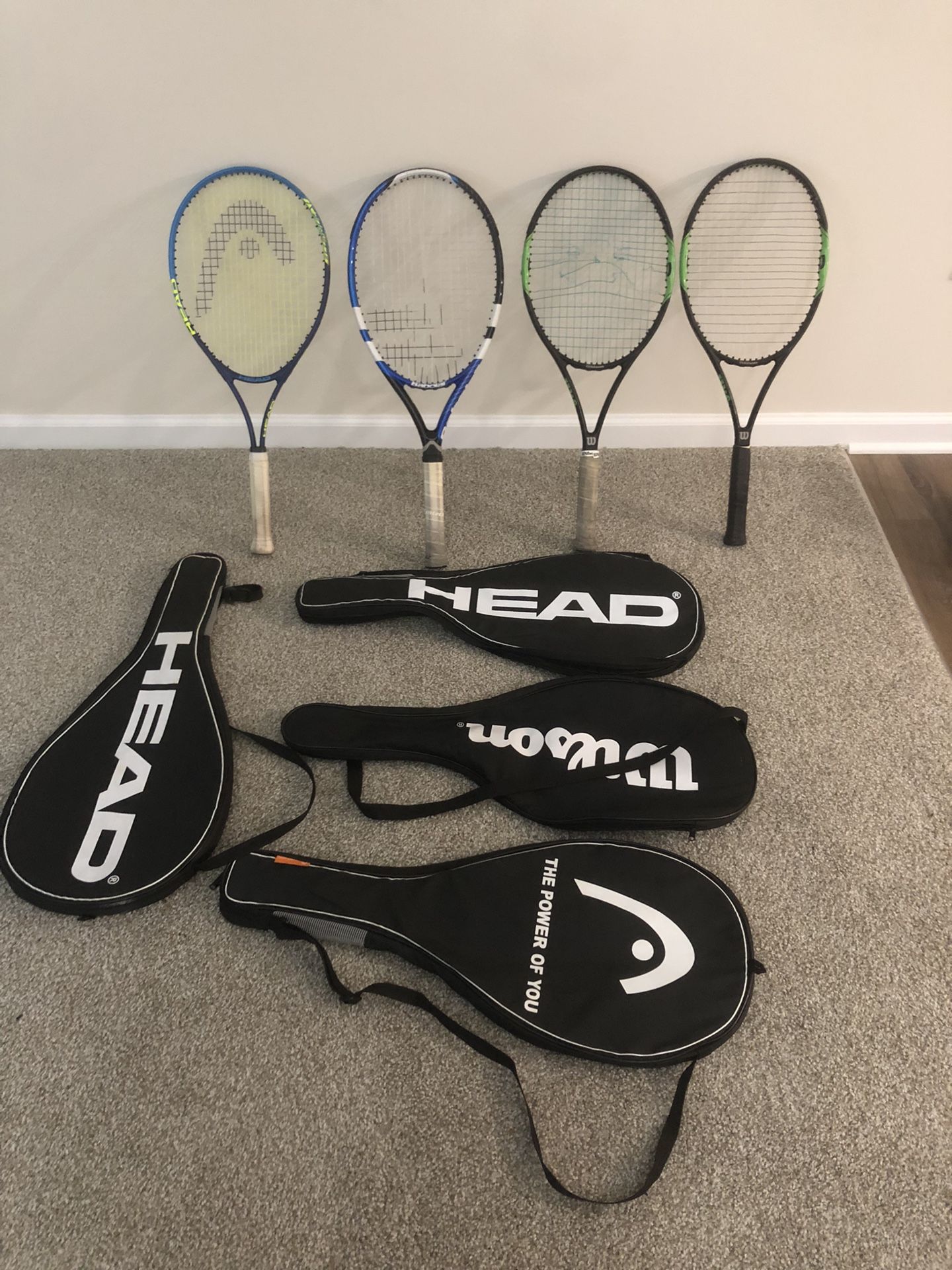 Tennis Rackets with Covers