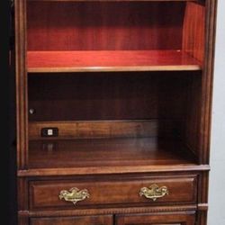 Beautiful wood cabinet and drawer hutch with lighting
