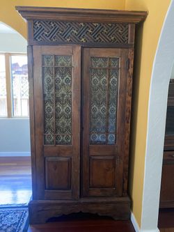 Antique Indian Teak Armoire