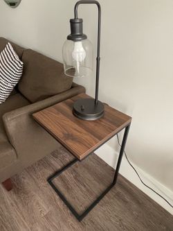 Side Table & Lamp