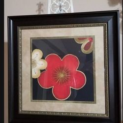 Beautiful Framed wall art 28" x 28"  easel not included