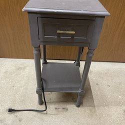 Night Stand/Table With USB Charging Port 
