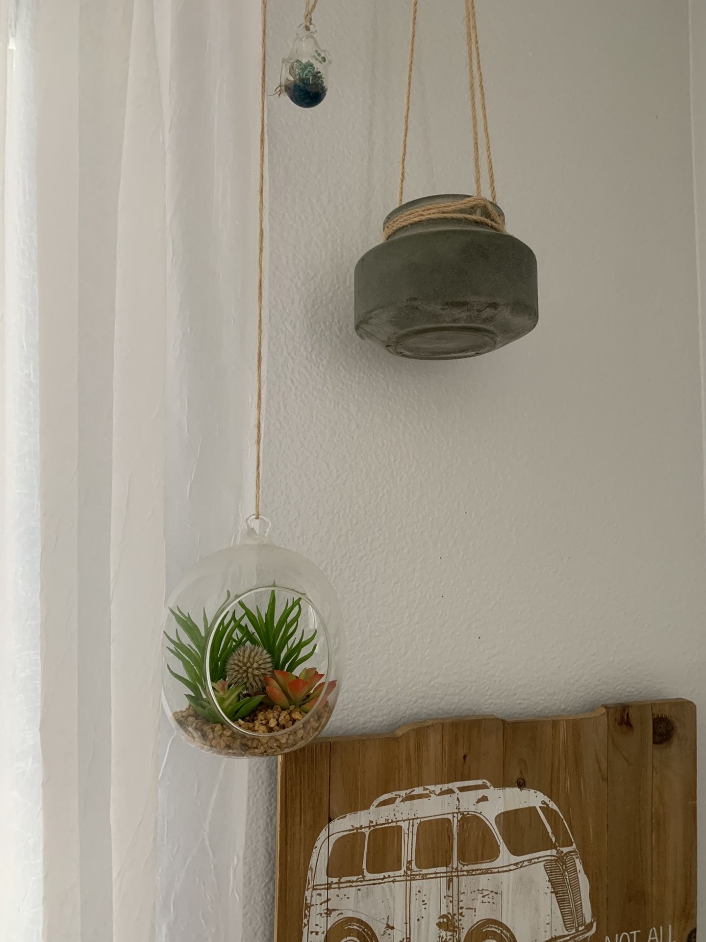 Succulent hanging decor (buy separately or all together)