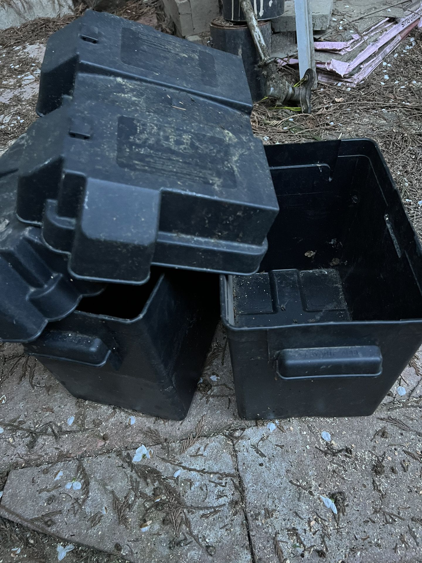 2 RVS trailer battery boxes