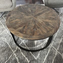 Rustic Round Coffee Table