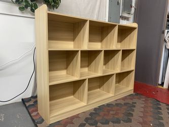 Blonde 10 Cube Storage Cubby w/ Top Shelf