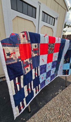 Handmade Patchwork Quilt blanket/ Colcha Artesanal