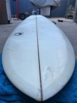 Alan Gibbons 6’0” White Fish Surfboard