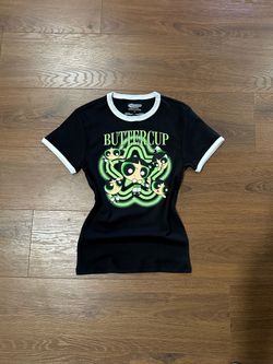 Powerpuff Girls Buttercup Ringer Shirt Women's S