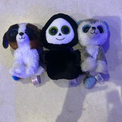 3 Beanie babies 