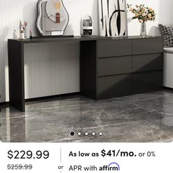 Double Dresser with Desk