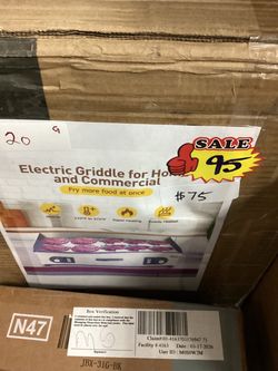 Electric Griddle for Home and Commercial Use