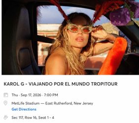 Karol G Tropicoqueta Tour| MetLife 9/17