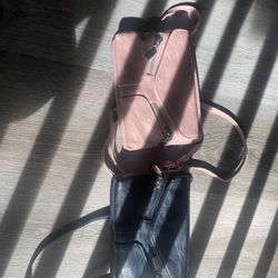pink and black purses