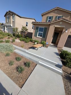 Rock and mulch