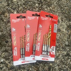 3 Milwaukee Titanium Drill Bits Sets
