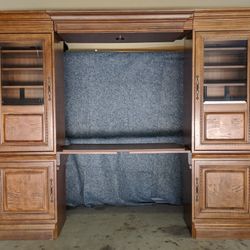 Oak Wood Cabinet\Entertainment Center\Desk