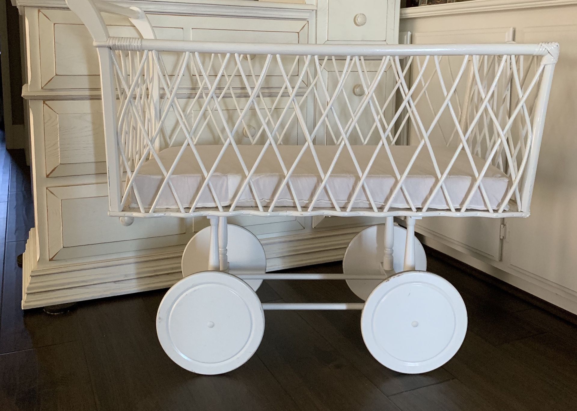 Custom made antique bassinet for home