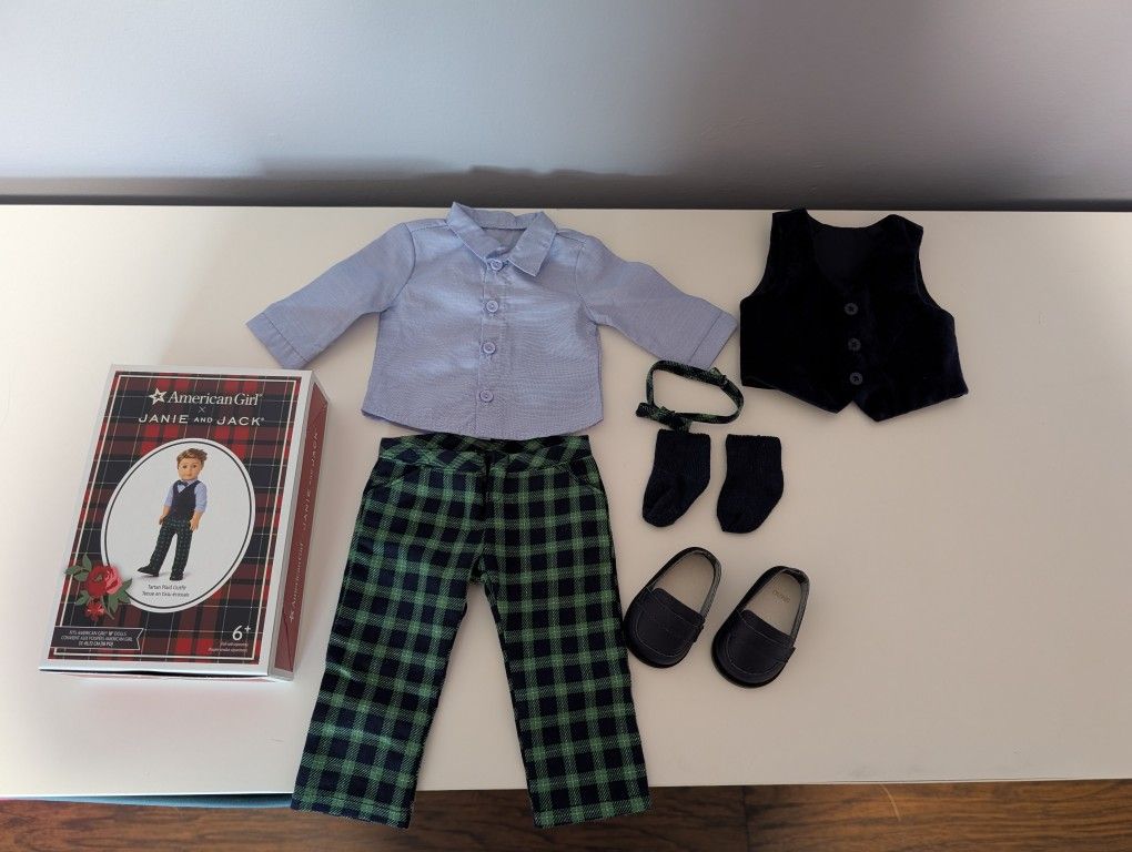 American Girl Doll x Janie and Jack Tartan Plaid Outfit 