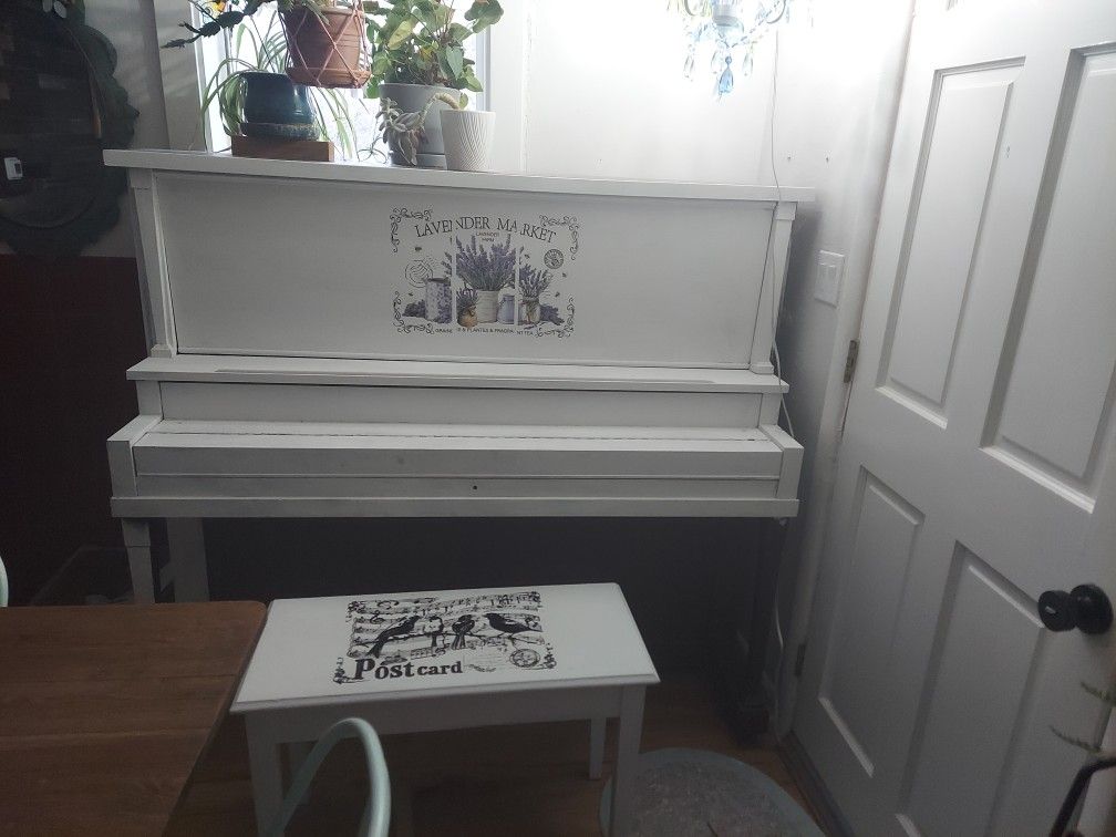 Piano, Bench, Book