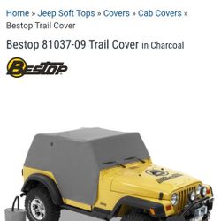 USED Bestop Trail Cover For Jeep TJ