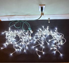 Two Strings of LED Icicle Lights