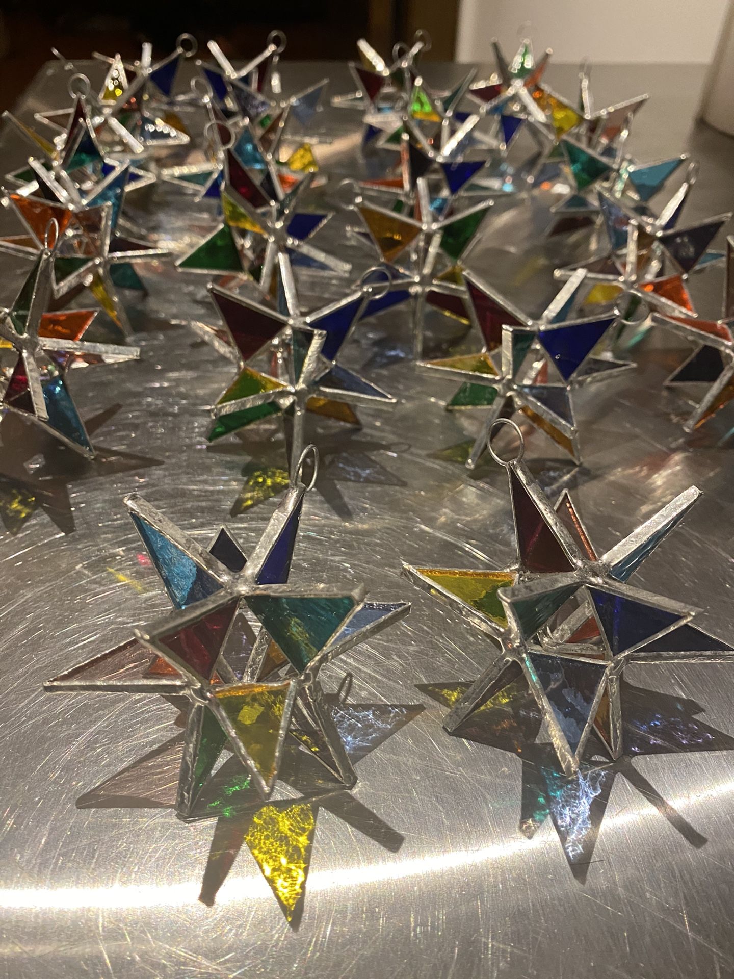 22 Stained glass hanging decorations/ornaments