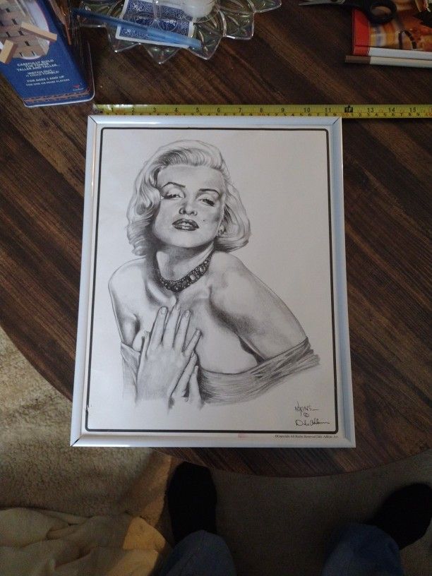 Marilyn Monroe Pencil Sketch Print 