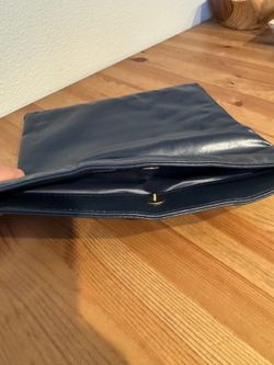 Navy Blue Fold-Over Clutch — New