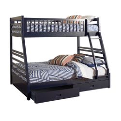 New Navy Bunkbed Twin/Full Storage Drawers