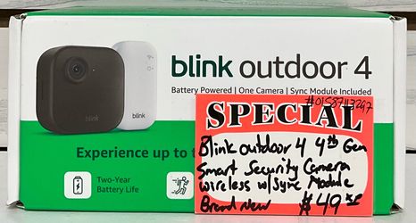 Blink Outdoor 4 4th Gen Smart Security Camera Wireless W/ Sync Module Brand New