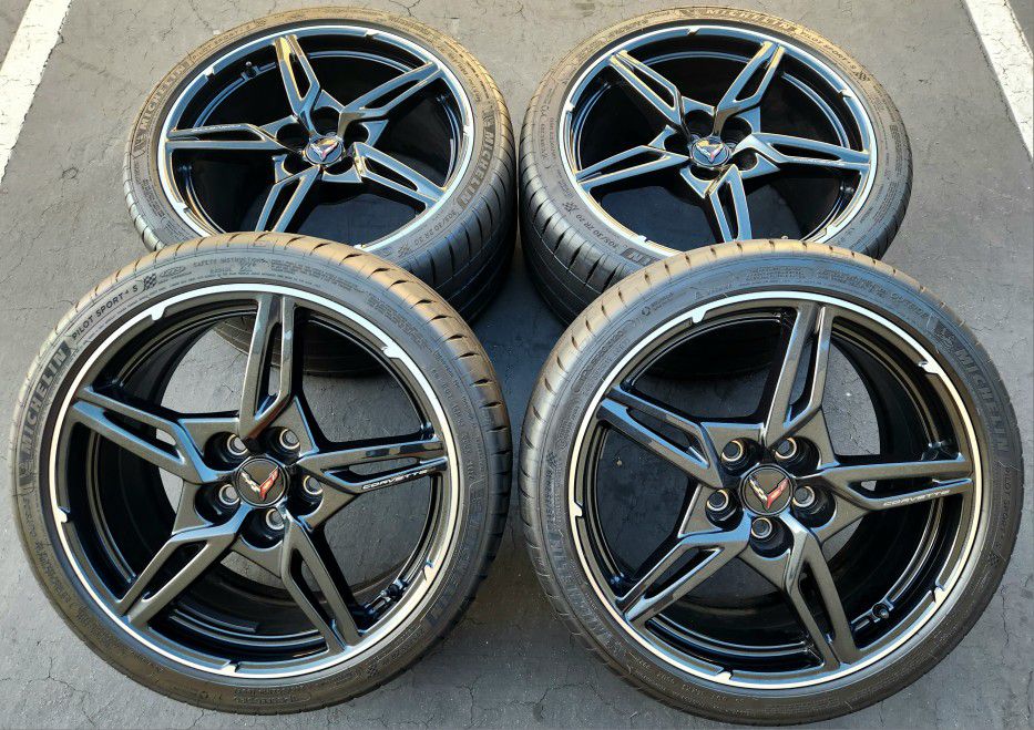19” 20” Chevy Corvette C8 OEM wheels and tires 