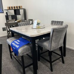 5 Pc Dining Table Set W/ Bench/ $10 Easy Down Payment Options